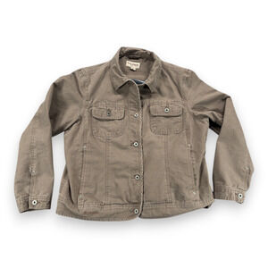 Dri Duck Jacket Womens EXTRA LARGE Brown Cotton Canvas Trucker Lined Chore Work